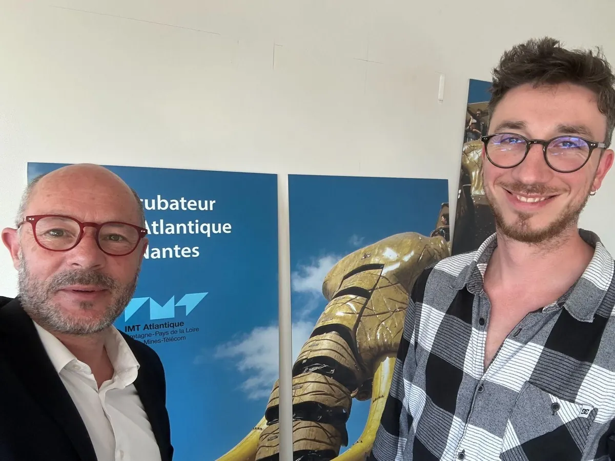 Coaching commercial terrain avec un entrepreneur de l'incubateur IMT Atlantique